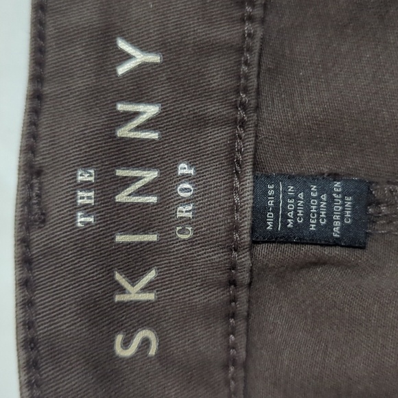 WHBM Mid-Rise Skinny Crop Jeans, Color Army Green Size 4 - Picture 14 of 15